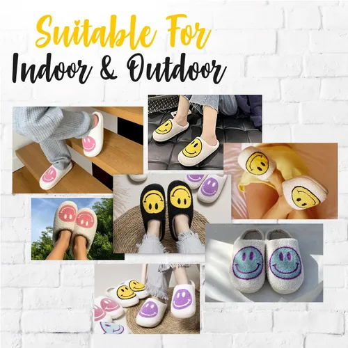 Miniatura 5 de WELLNESSICA 'Smiley Originals' - Smiley Face Slippers for Women, Men & Kids - Ultra Comfy & Warm Faux Fur with Memory Foam, Non-Slip Preppy Slippers