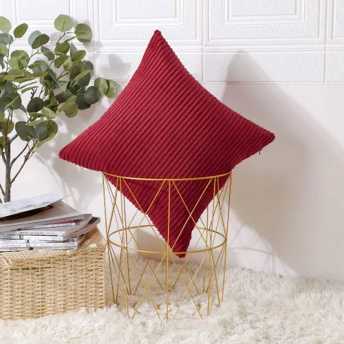 Miniatura 197 de Artscope Fundas de Almohada de Pana a Rayas Acogedoras Súper Suaves Decorativas Cuadradas Fundas de Cojín para Sofá Sillón Dormitorio Decoración