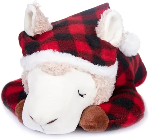Miniatura 2 de My OLi Animal de peluche de alpaca de 15 pulgadas, con pijama y gorro de noche, almohada suave para abrazar, regalo de cumpleaños para bebés, niños