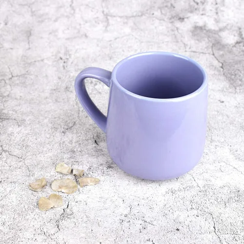 Miniatura 2 de Bosmarlin Juego de 2 tazas de café de cerámica brillante, taza de té para oficina y hogar, 18 onzas, adecuadas para lavavajillas y microondas Púrpura