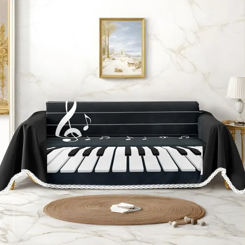 Miniatura 16 de Funda de sofá con estampado de piña a rayas, fundas de sofá para sillón, funda resistente a las manchas, protector universal de muebles
