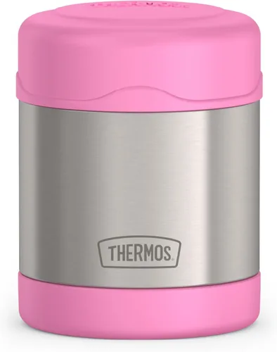 THERMOS FUNTAINER Tarro de comida aislado, 10 onzas, tarro de comida apto para niños, rosa claro