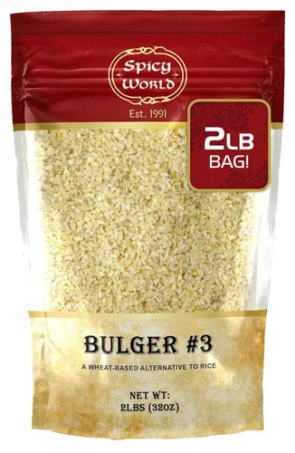 Miniatura 9 de Spicy World Bulgur Grueso #3, bolsa de 4 libras Excelente trigo Bulgur cultivado en Estados Unidos para tabouleh 100% natural y puro Ideal