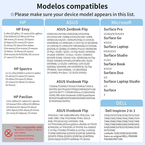 Miniatura 3 de Lápiz óptico para HP Omnibook, Envy x360, Pavilion x360, Spectre x360 – Batería de 300 días, escritura suave, lápiz inclinable MPP con sensibilidad