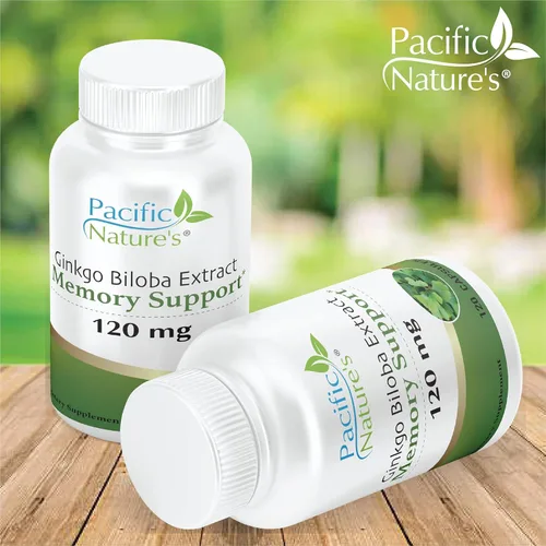 Miniatura 2 de Pacific Nature's Ginkgo Biloba 120 mg (120 cápsulas) para soporte de memoria, enfoque y función cerebral saludable, sin OMG, sin gluten, vegetariano
