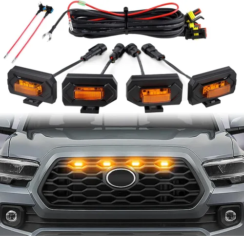 Miniatura 15 de Seven Sparta 4 luces LED para parrilla con adaptador de fusible compatibles con parrilla delantera Toyota Tacoma TRD Pro OEM 2016-2023