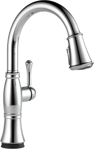 Miniatura 13 de Delta Grifo Cassidy Gold para cocina, grifos de cocina con rociador extraíble, grifo de fregadero de cocina, grifo dorado para fregadero de cocina