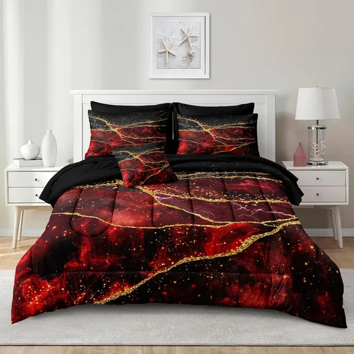 Miniatura 24 de Juego de edredón de sol y luna negro, juego de ropa de cama boho, ropa de cama de galaxia celestial y espacio estrellado, edredón mandala exótico