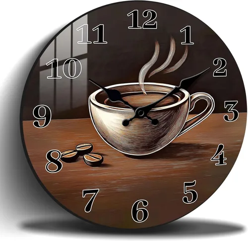Miniatura 12 de Reloj de madera grande para sala de estar, reloj rústico de 16 pulgadas, funciona con pilas, reloj de pared de taza de café, silencioso, sin tictac