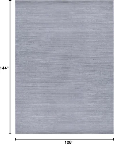 Miniatura 2 de SAFAVIEH - Alfombra de 9x12 pies, colección Vision, grande, color plateado, diseño moderno ombré, no suelta pelusa y fácil de limpiar, ideal