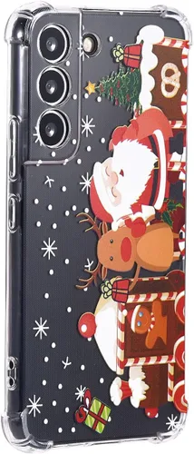 Miniatura 4 de Funda de Navidad para Samsung Galaxy S22, transparente, suave, delgada, a prueba de golpes, con esquinas de protección de aire, regalo de hombre