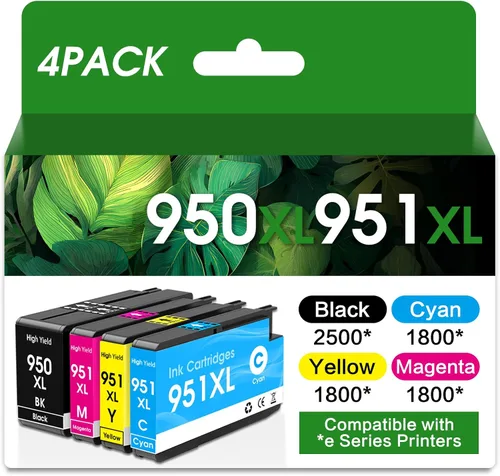 950XL 951XL - Cartucho de tinta compatible con HP 950 951, paquete combinado compatible con HP OfficeJet Pro 8600 8610 8615 8620 8100 8630 8660 8640