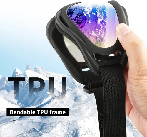 Miniatura 4 de Gafas de esquí, gafas de esquí, gafas de snowboard para hombres, mujeres, jóvenes y niños 07.Multicolor/Transparente
