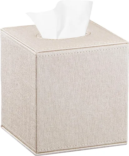 Miniatura 14 de Funda de caja de pañuelos de cuero cuadrado, actualización 99% compatible de gran tamaño, soporte de caja de pañuelos cúbico para papel facial