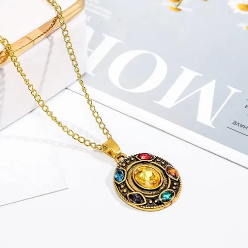 Miniatura 7 de PILLOBOX Thanos Infinity Guantelete Collar Joyería Colgante Juguetes Regalos Para NiñoNiñaHijoHija Metal