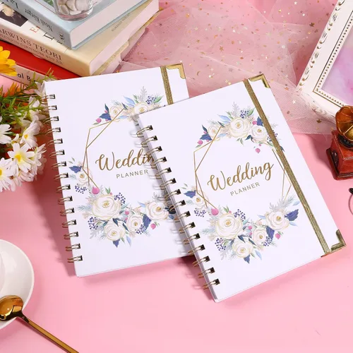 Miniatura 2 de Tullofa Planificador de Bodas – Libro Planificador de Bodas y Organizador para la Novia con 5 Secciones con Pestañas, 6.5 x 8.75 pulgadas, Tapa Dura
