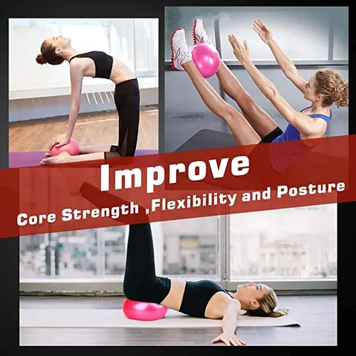 Miniatura 5 de Pelota Mini de Ejercicio y Pilates para Yoga, Barra, Pequeña para Estabilidad en Casa, Entrenamiento Blandito, Terapia Física, Mejora el Equilibrio