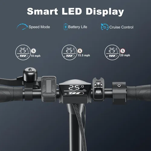 Miniatura 2 de Caroma Electric Scooters, Electric Scooter Adults, 800W Peak Motor, 25Miles Range&20Mph, Foldable E Scooter, Cruise Control, Dual Braking System,App