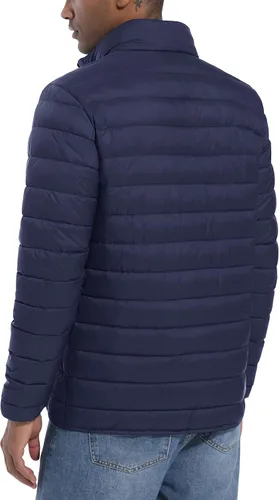 Miniatura 3 de MAGCOMSEN Chaqueta acolchada para hombre, abrigo de invierno ligero y cálido, repelente al agua, chaqueta aislante a prueba de viento