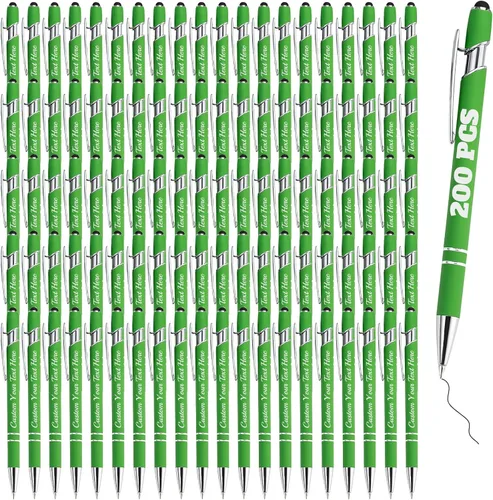 Miniatura 107 de Bolígrafos personalizados con grabado de nombre personalizado, bolígrafos de punta de lápiz con punta de lápiz personalizada, bolígrafos de Azul
