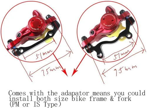 Miniatura 2 de Juego de Frenos Hidráulicos de Disco Zoom para Bicicleta de Montaña MTB, Juego Delantero y Trasero con Rotor de Disco Flotante de 160mm y Pernos