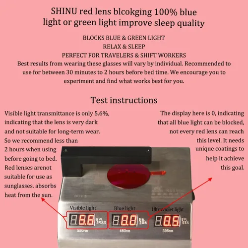 Miniatura 2 de SHINU Lentes de luz azul anti para mujer lente naranja para juegos o trabajo visión nocturna amarilla