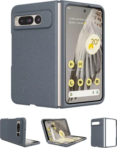 Miniatura 8 de Funda delgada de cuero para Pixel 9 Pro Fold (2024), sin protector de pantalla, soporte de carga inalámbrica, ultradelgada a prueba de golpes, funda