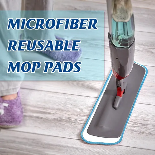 Miniatura 5 de 40 paquetes de almohadillas de microfibra para fregona, lavables a máquina, reemplazo de cabezal plano de limpieza, reutilizables, almohadillas