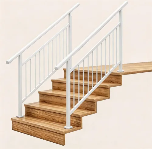 Miniatura 14 de Pasamanos para escalones al aire libre adecuados para 1 a 3 escalones, barandilla de escalera de hierro forjado, paso estable con pasamanos de 3