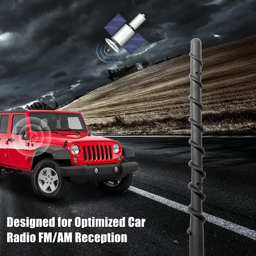 Miniatura 6 de Antena corta para Jeep Wrangler Gladiator Mojave Sahara Rubicon JK JL JT Unlimited Sport S Willys 4xe Accessories 2007-2025, antena de repuesto