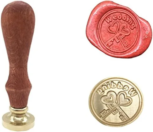 Miniatura 9 de Sello de sellado de cera vintage retro clásico para artes, manualidades, símbolo romántico, sello de cera, sello de metal, saludos elegantes