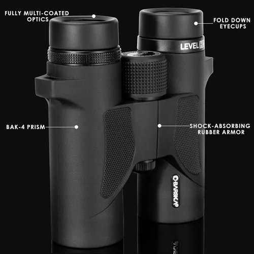 Miniatura 3 de Barska Binoculares impermeables Level HD – Prismas BAK-4, óptica recubierta de fase, a prueba de niebla, resistente a los golpes, listos