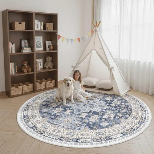 Miniatura 73 de zesthome Alfombra 4x6 - Alfombra Resistente a Manchas Lavable, Alfombras con Respaldo Antideslizante para Sala de Estar, Alfombras Pequeñas de Área