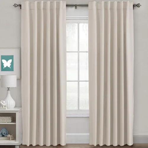 Miniatura 128 de H.VERSAILTEX Cortinas opacas con aislamiento térmico, paneles de tratamiento de ventana, cortinas opacas para oscurecer la habitación, cortinas Gris