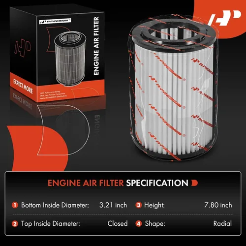 Miniatura 2 de A-Premium Filtro de aire de motor compatible con Hyundai Veloster N 2019-2022, Kona N 2022-2023, L4 2.0L turboalimentado