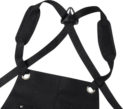 Miniatura 4 de Delantal funcional de múltiples bolsillos retardante e impermeable para carpintería al aire libre, electricista, parrilla, cocina, unisex