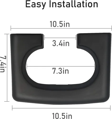 Miniatura 7 de Jaronx Compatible con Ford F150 - Repuesto de almohadilla para portavasos 2004-2014, asiento de banco, consola central, portavasos de repuesto Negro
