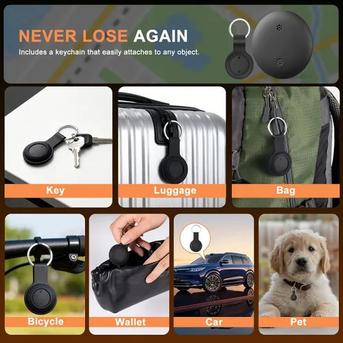 Miniatura 7 de Paquete de 1 etiqueta Air Tracker, funciona con Apple Find My (solo iOS), rastreador Bluetooth, buscador de teclas, localizador de artículos