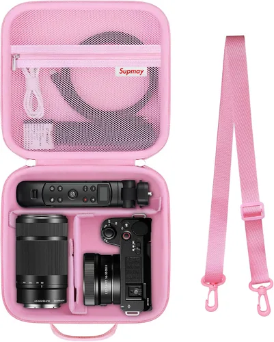 Miniatura 8 de Funda rígida de viaje para cámara digital Sony ZV-1F / ZV-1 / ZV-1 II, funda protectora para kit de accesorios Vlogger, trípode y micrófono