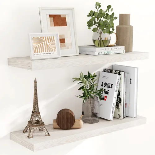 Miniatura 22 de Fun Memories Estantes flotantes de 48 pulgadas, estantes de pared de 9.3 pulgadas de profundidad para baño, sala de estar, dormitorio, cocina
