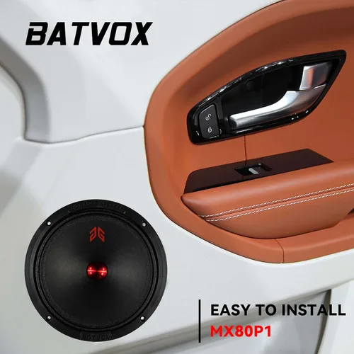 Miniatura 7 de MX80P1 - Altavoz de rango medio de 8 pulgadas, tapa antipolvo roja, 480 W máximo, 4 ohmios, altavoces de puerta de audio de alta calidad para coche