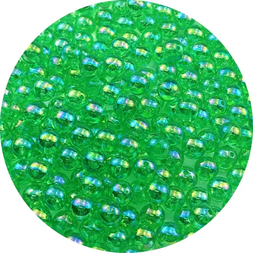 Miniatura 86 de 2000 cuentas redondas acrílicas de 0.157 pulgadas (0.157 in), cuentas espaciadoras de colores AB con agujero para bricolaje, pulseras, collares