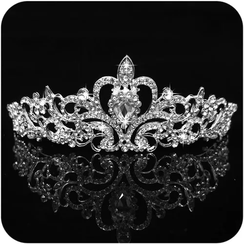 COCIDE Diadema de cristal con coronas de tiara, corona de diamantes de imitación de princesa con peines, diademas de novia, boda, graduación, fiesta