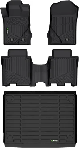 Miniatura 51 de HAFIDI® - Tapetes para auto con almacenamiento debajo del asiento, para todo clima, antideslizantes, de elastómero termoplástico, para la primera