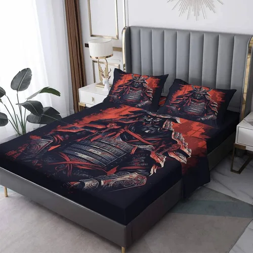 Miniatura 26 de Juego de sábanas tamaño individual: sábanas y fundas de almohada, sábanas y fundas de almohada, microfibra suave y bolsillo profundo y patrón sin