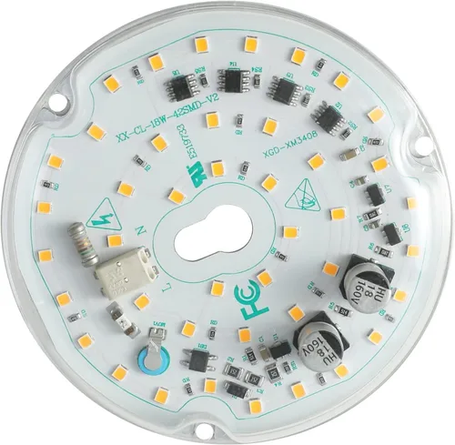 Miniatura 2 de Paquete de 2 luces LED de ventilador de techo de 3.93 pulgadas, panel de repuesto de luz de techo PCB 18W 3CCT 2200LM 120V CRI90 ETL regulable