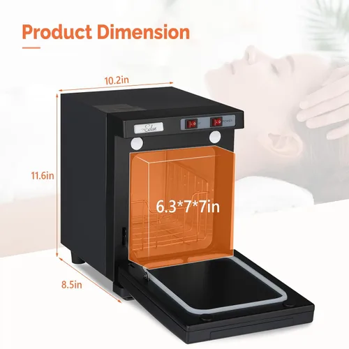 Miniatura 5 de Calentador de toallas calientes, gabinete profesional de toallas calientes, calentadores de toallas de spa 2 en 1 para tratamientos faciales, 5 l.