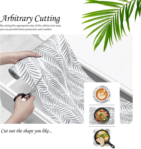 Miniatura 3 de Revestimiento de gabinete no adhesivo para estantes, 12 x 20 pies, forro de papel impermeable para cajones de cocina, refrigerador, estantería