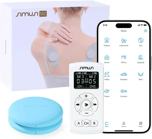 Estimulador muscular inalámbrico de 18 modos, estimulador electrónico de terapia física para alivio del dolor de pies, hombros, cuello, ciática y