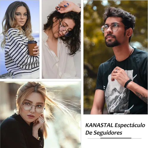Miniatura 16 de KANASTAL Gafas de sol redondas polarizadas para mujeres y hombres, estilo hippie con protección UV400